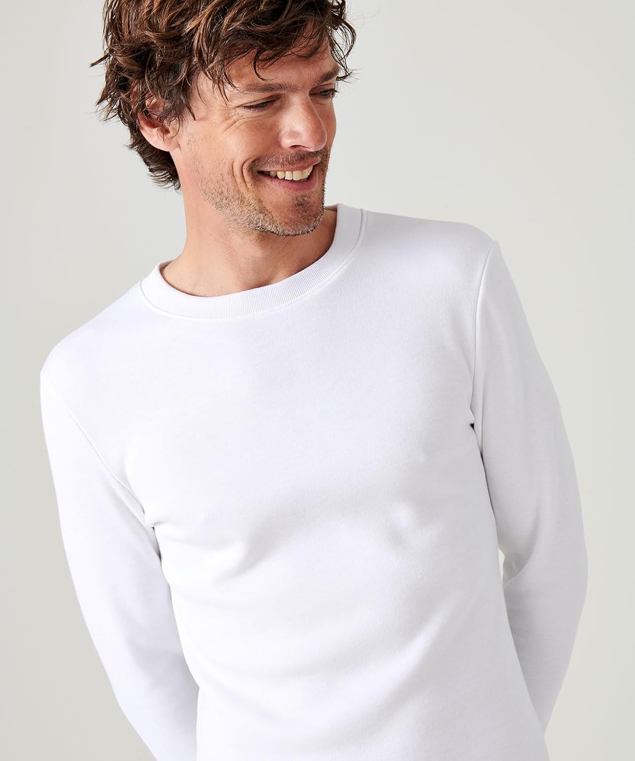 Detalle 2 de T-shirt Thermolactyl manches longues Damart (molleton) en blanc
