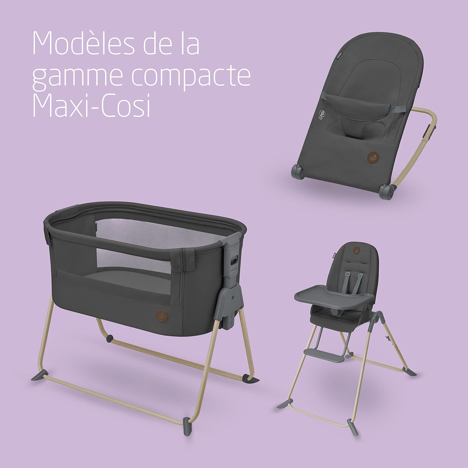 Detalle 2 de Maxi-Cosi Tori 2 en 1, berceau de cododo ultra compact Beyond Graphite (de 0 à 6 mois)