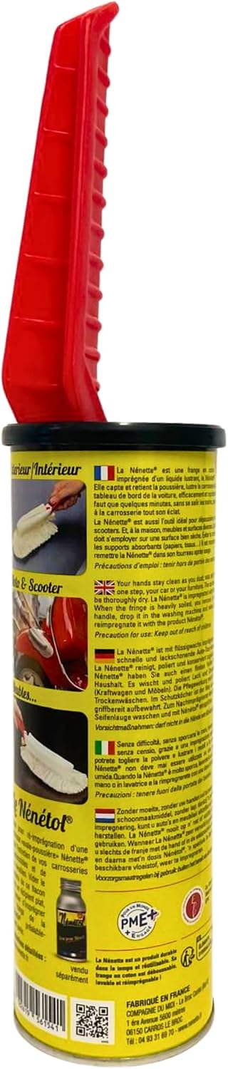 Detalle 2 de NENETTE Lustreuse imprégnée édition limitée Joyeux Noël — Fabriquée à la main en France, Noir