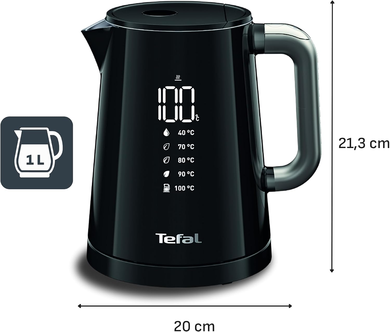 Detalle 2 de Tefal KO854830 Bouilloire 1 L, 5 températures, maintien 30 min 🔌