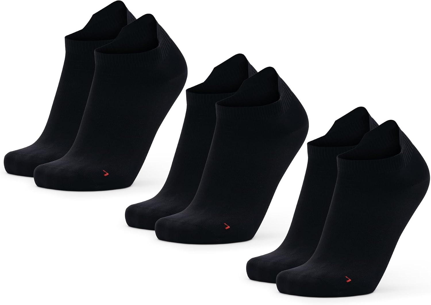 Detalle de DANISH ENDURANCE Chaussettes de course respirantes (lot de 3) – unisex, coupe basse, anti-froissures