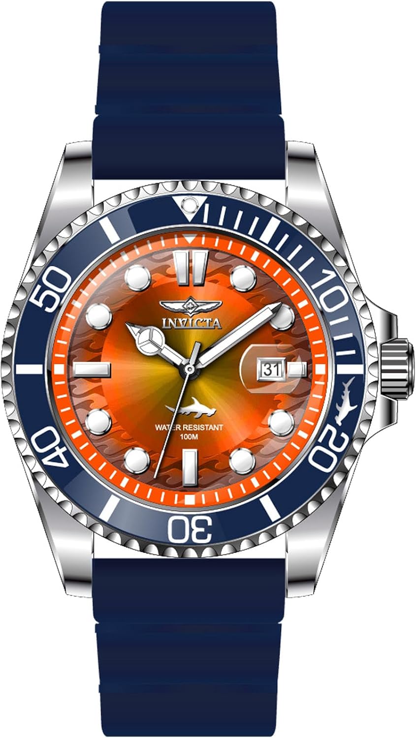Detalle de Invicta Pro Diver Montre pour Homme 43 mm – Mouvement Quartz, Acier Inoxydable