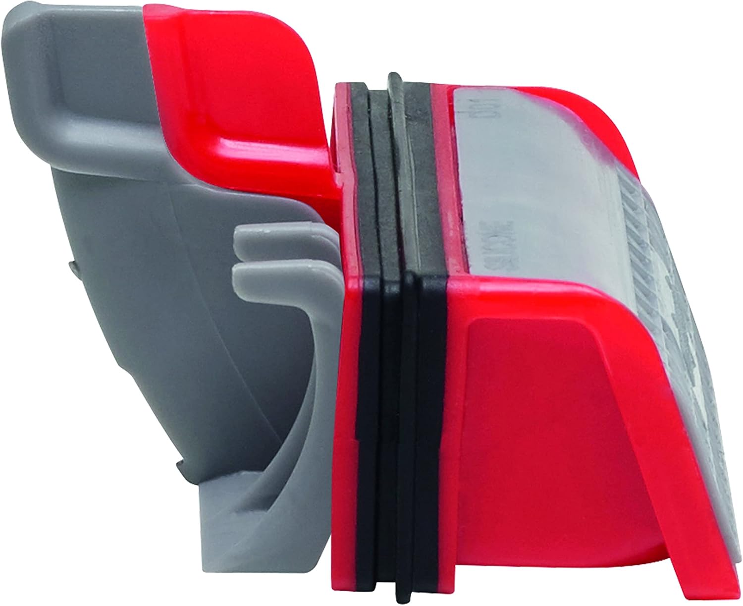 Detalle de Wirquin 30723382 Membrane Slim+ avec filtre à cheveux amovible pour évacuation bonde de douche – rouge et gris