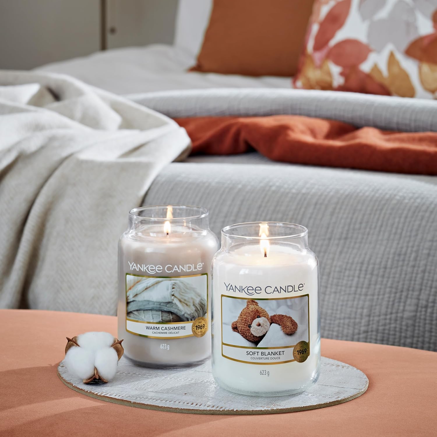 Detalle 2 de Bougie Yankee Candle Couverture douce, 150 h ⏳