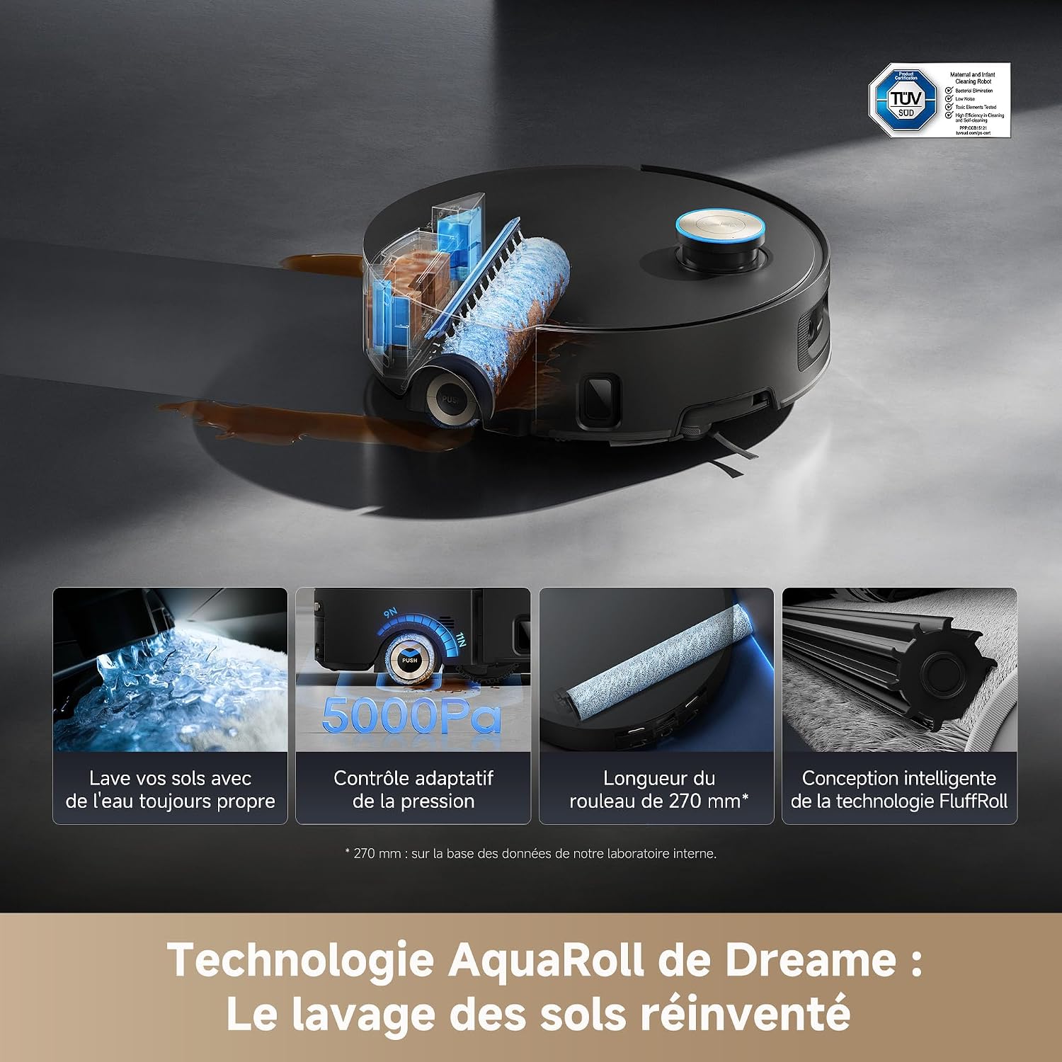 Detalle 2 de dreame Aqua10 Ultra Roller Robot aspirateur