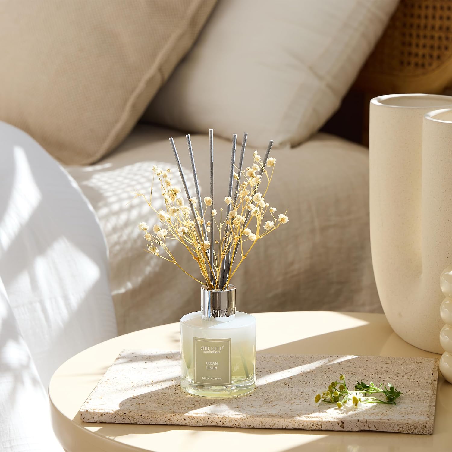 Detalle de Airkeep Diffuseur de Parfum Clean Linen — 100 ml avec 8 bâtonnets