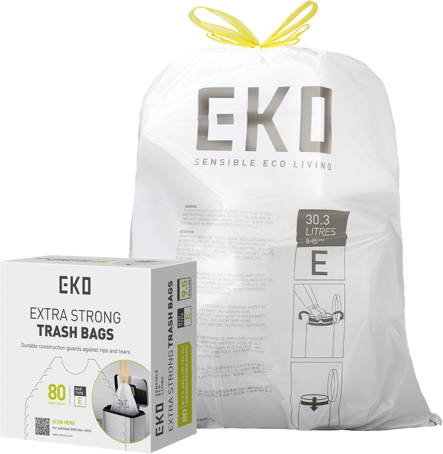 Detalle de EKO Easy-Dispense 80 sacs poubelle đź—‘