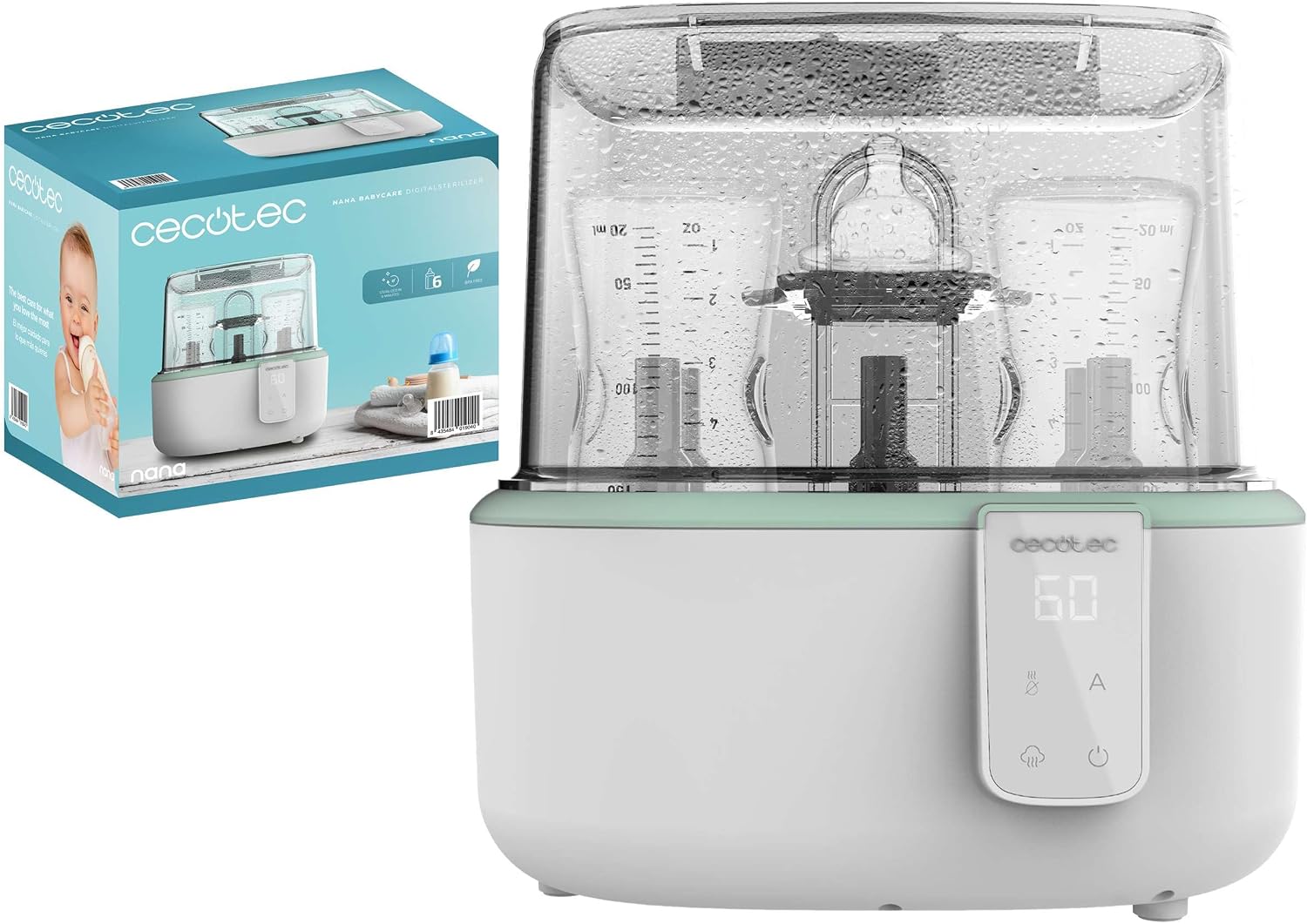 Detalle de Cecotec Nana BabyCare stérilisateur 6 biberons