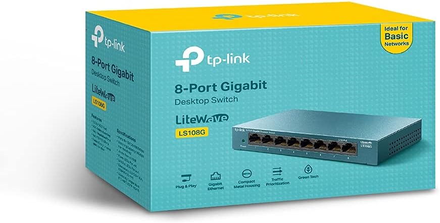 Thumbnail 6 de TP-Link LS108G : switch Gigabit 8 ports RJ45 métal pour étendre votre réseau câblé