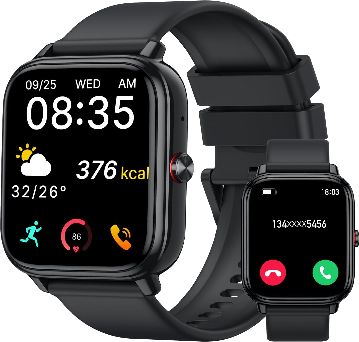 Imagen de Montre Connectée Tiksounds Femme/Homme 1,83" HD – 110+ Modes, GPS non inclus, IP68, Bluetooth 5.4 en OfertitasTOP