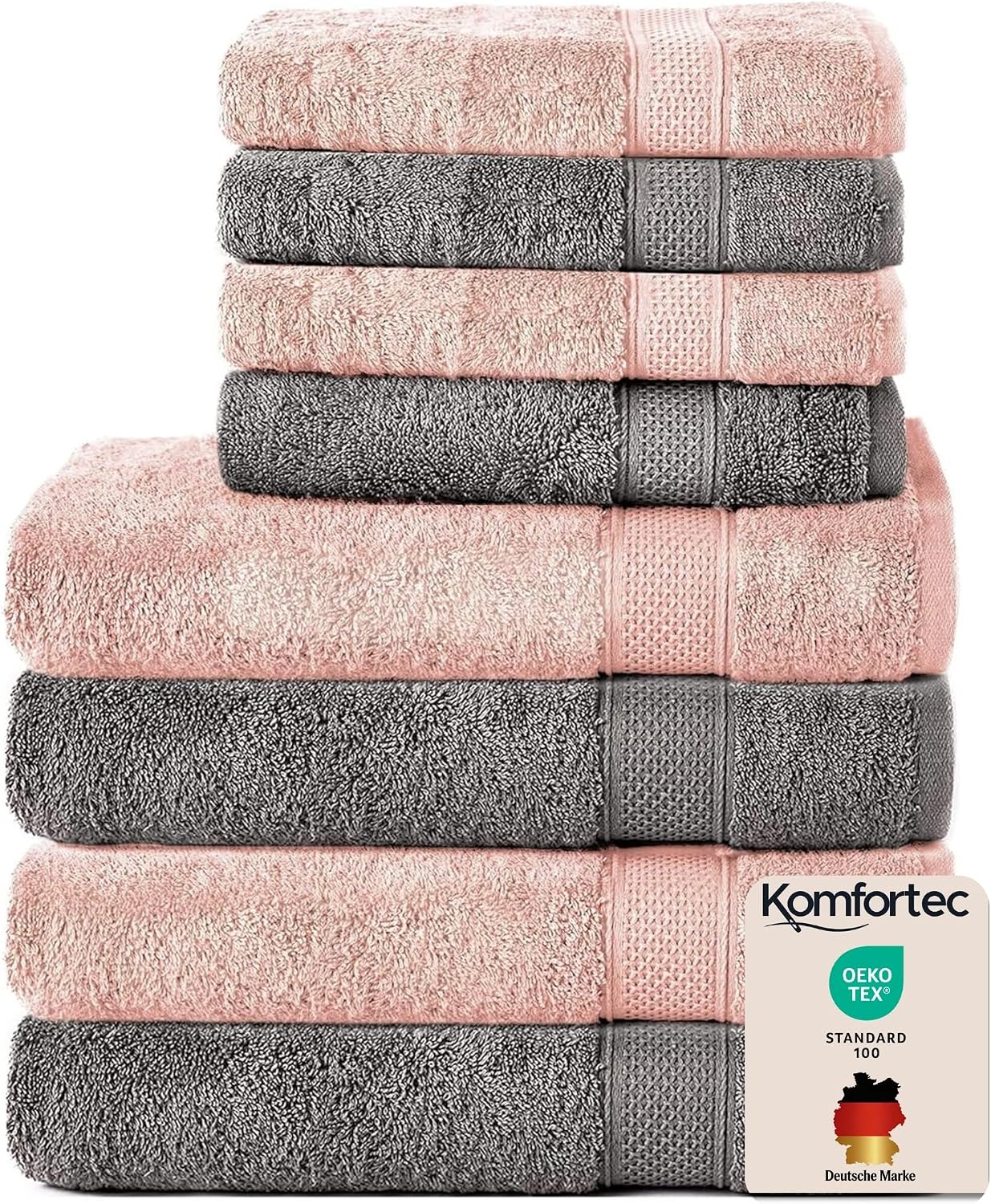 Detalle de Komfortec Serviettes 8 pièces en coton