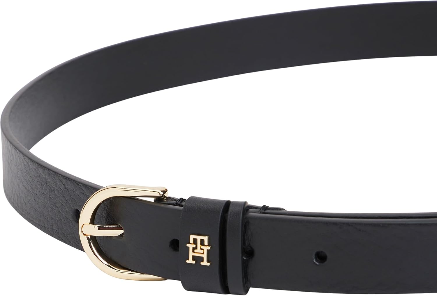 Detalle de Tommy Hilfiger Ceinture Femme Essential Effortless 2,5 cm en Cuir – Élégance simple et adaptable