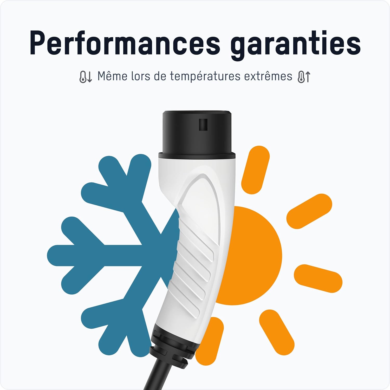 Detalle de ANSMANN Câble de charge Type 2 Mode 3 11 kW (7,5 m) pour véhicules électriques et hybrides rechargeables