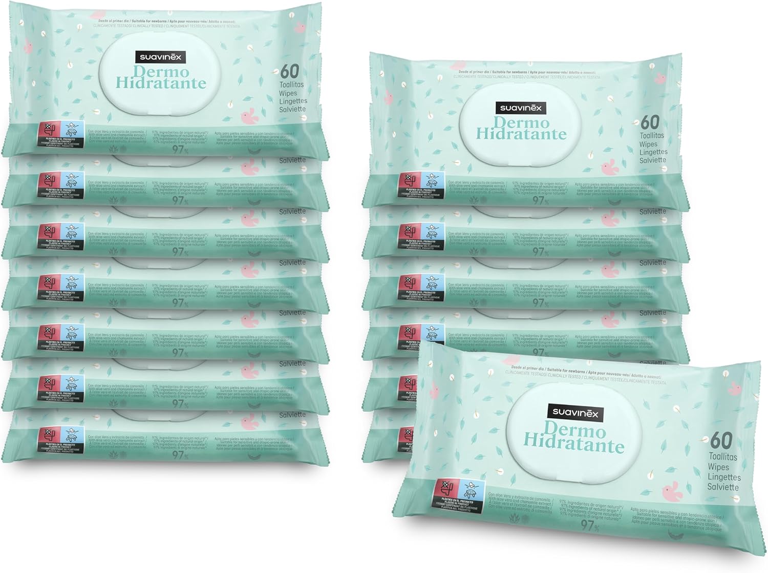 Detalle de Suavinex Lingettes Dermohydratantes pour bébé, 840 pièces ⚙