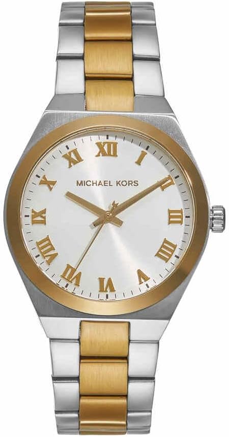 Detalle 2 de Michael Kors Lennox pour Femme : montre à quartz trois aiguilles en acier inoxydable argenté