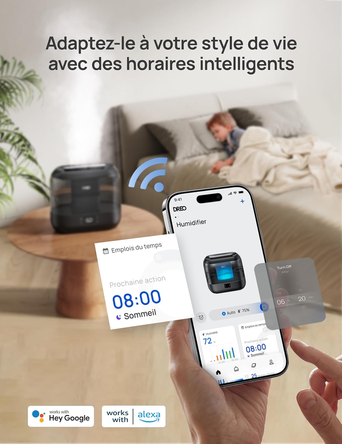 Detalle de Dreo Humidificateur intelligent 4 L pour chambre