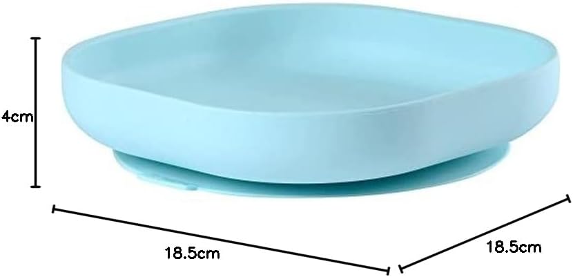 Detalle de BÉABA Assiette Ventouse pour Enfant — 100% silicone, sans BPA, bleu