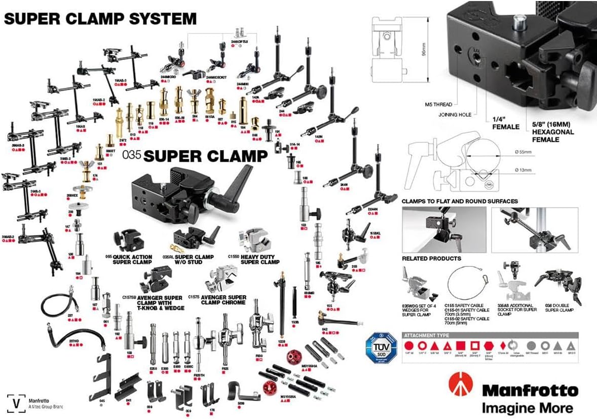 Detalle de Manfrotto 035 Super Clamp 15 Kg