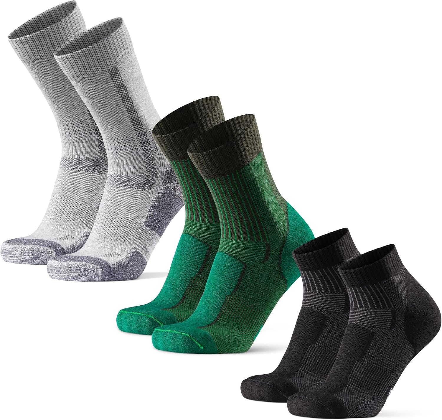 Detalle de Chaussettes DANISH ENDURANCE en laine mérinos, lot de 3 ⚙