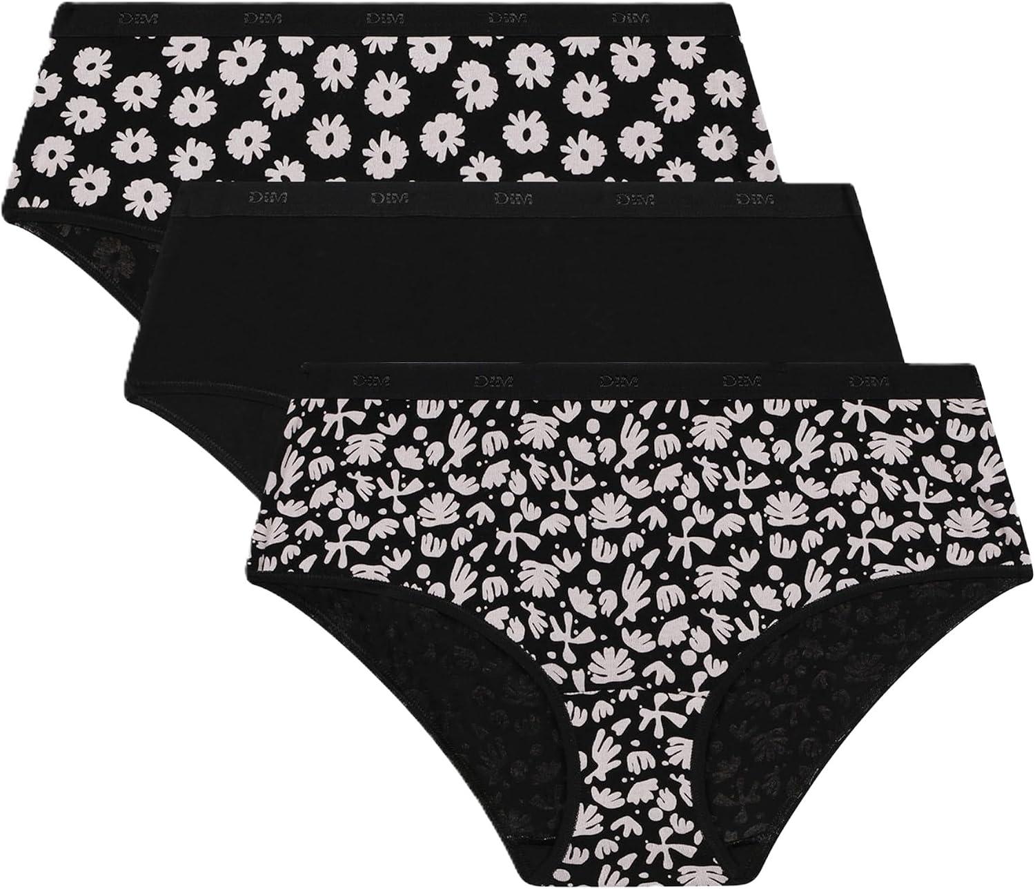 Detalle de DIM Boxer Femme Les Pockets Coton Couleurs & Motifs x3 – lot confortable et tendance