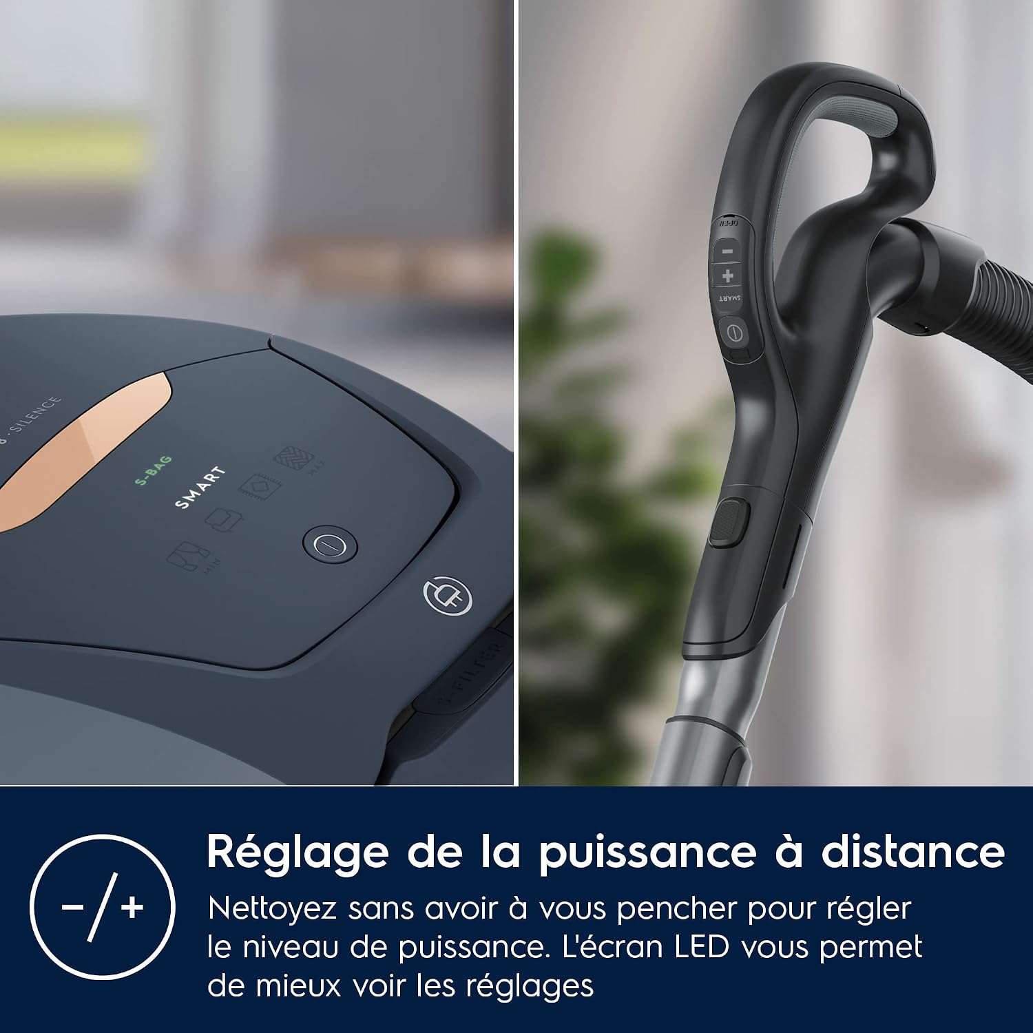 Detalle de Electrolux Pure D8 PD82-8DB : Aspirateur traîneau avec sac, ultra silencieux et commandes à distance