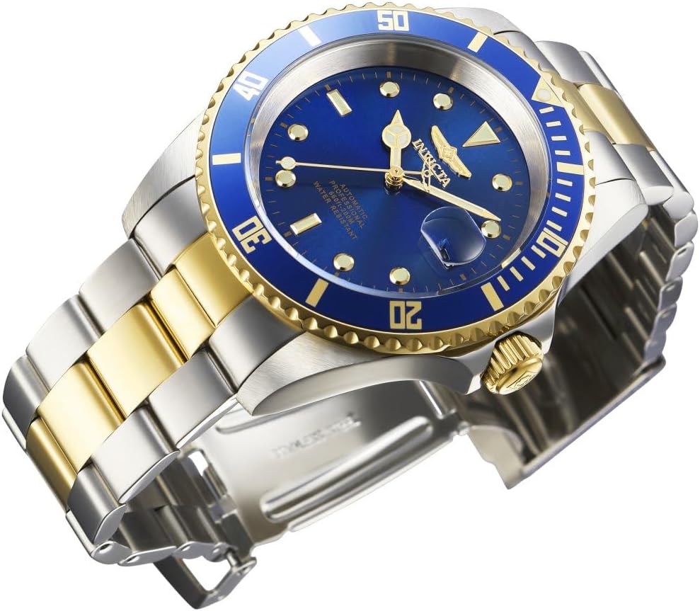 Detalle de Invicta Pro Diver 8928OBXL : montre homme à mouvement automatique en acier inoxydable, cadran bleu (43 mm)