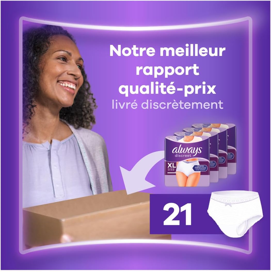 Detalle 2 de Always Discreet 21 Culottes incontinence XL 🩲