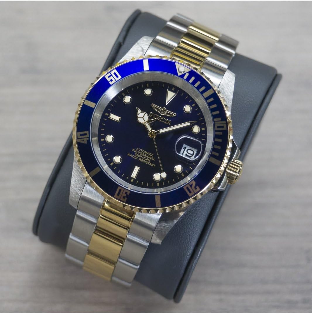 Detalle de Invicta Pro Diver 8928OBXL : montre homme à mouvement automatique en acier inoxydable, cadran bleu (43 mm)