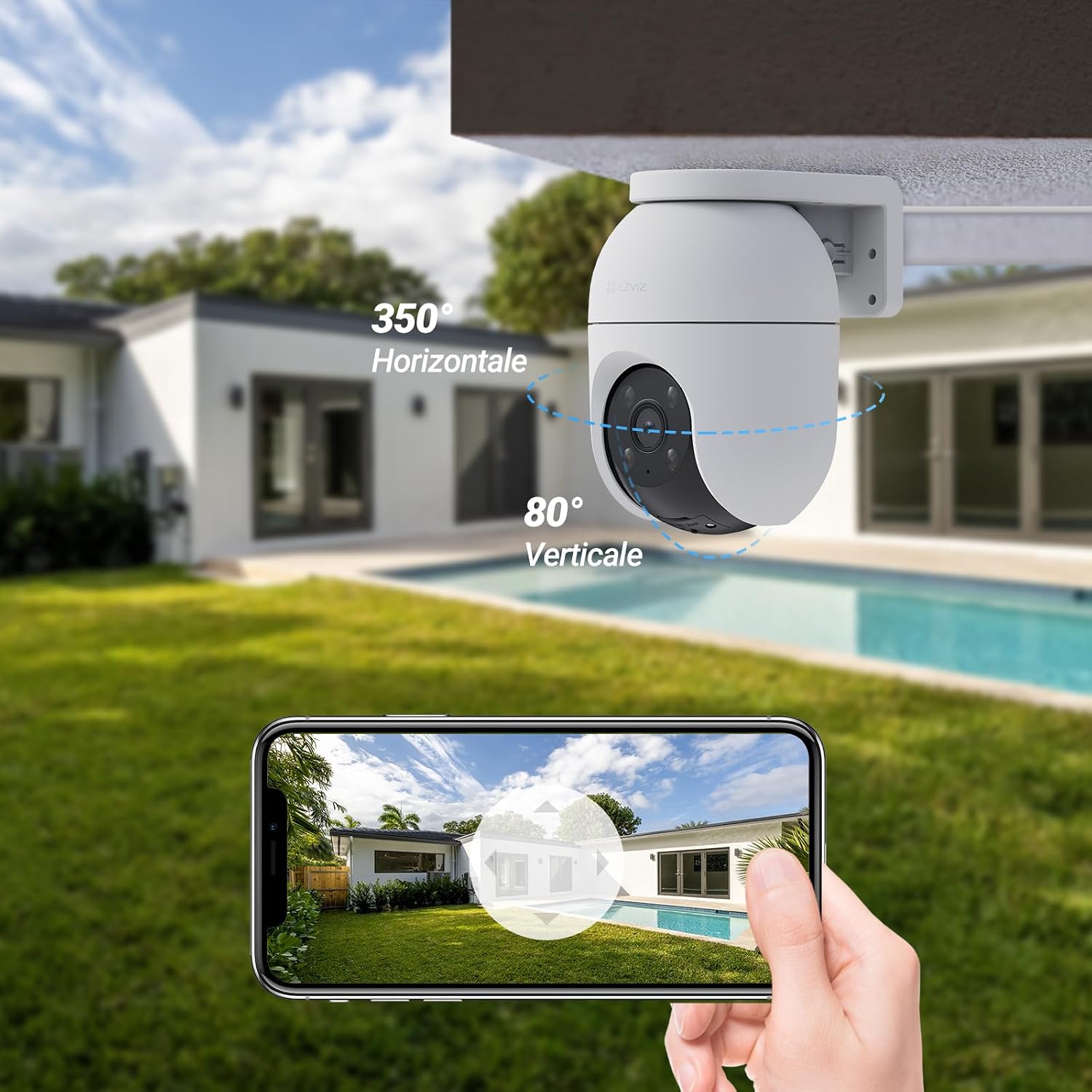 Detalle de EZVIZ C8c 2MP caméra surveillance extérieure 360° avec suivi