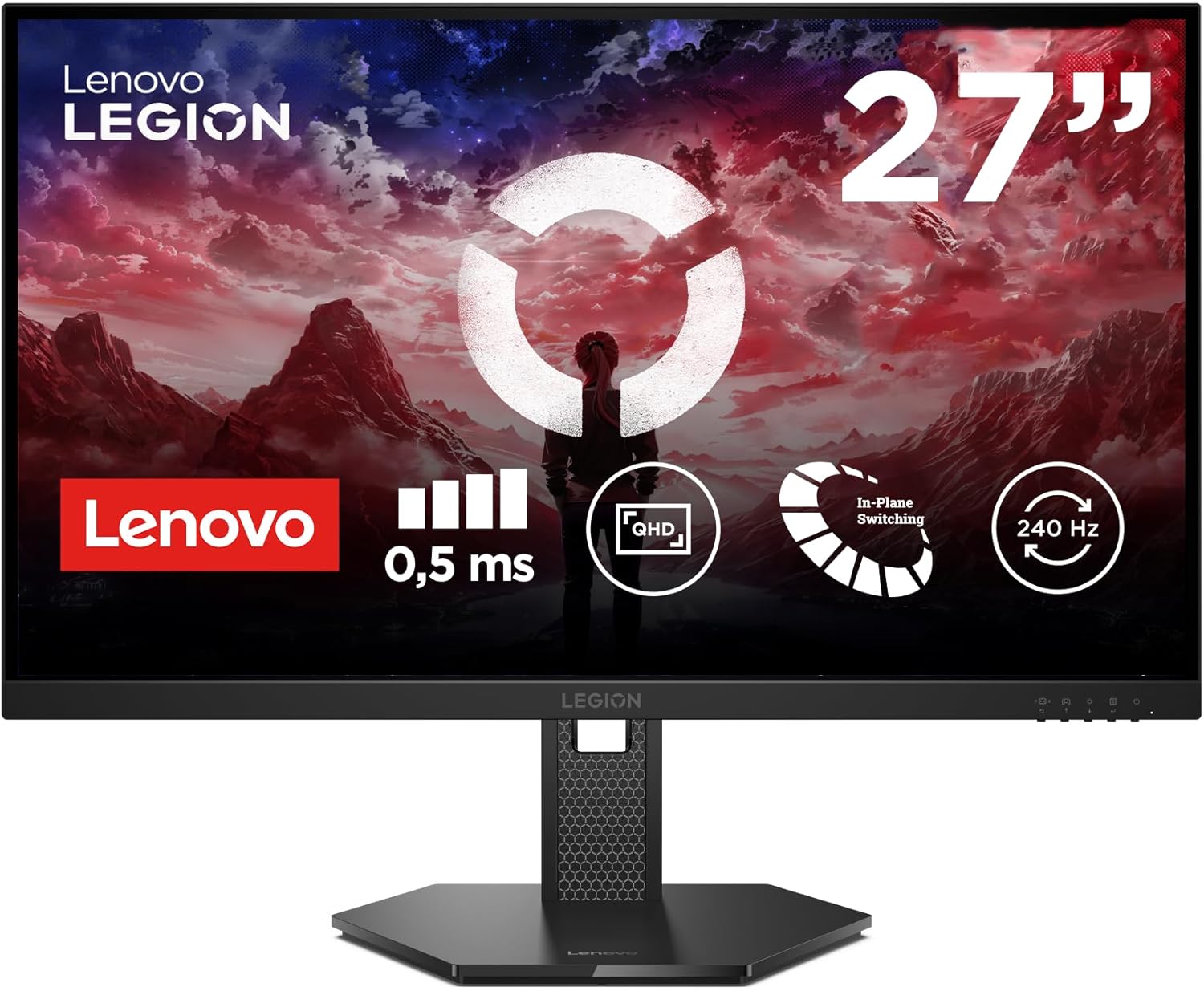 Detalle de Lenovo Legion 27Q-10 — Écran gaming de 27 pouces QHD avec Eyesafe, 240 Hz et IPS