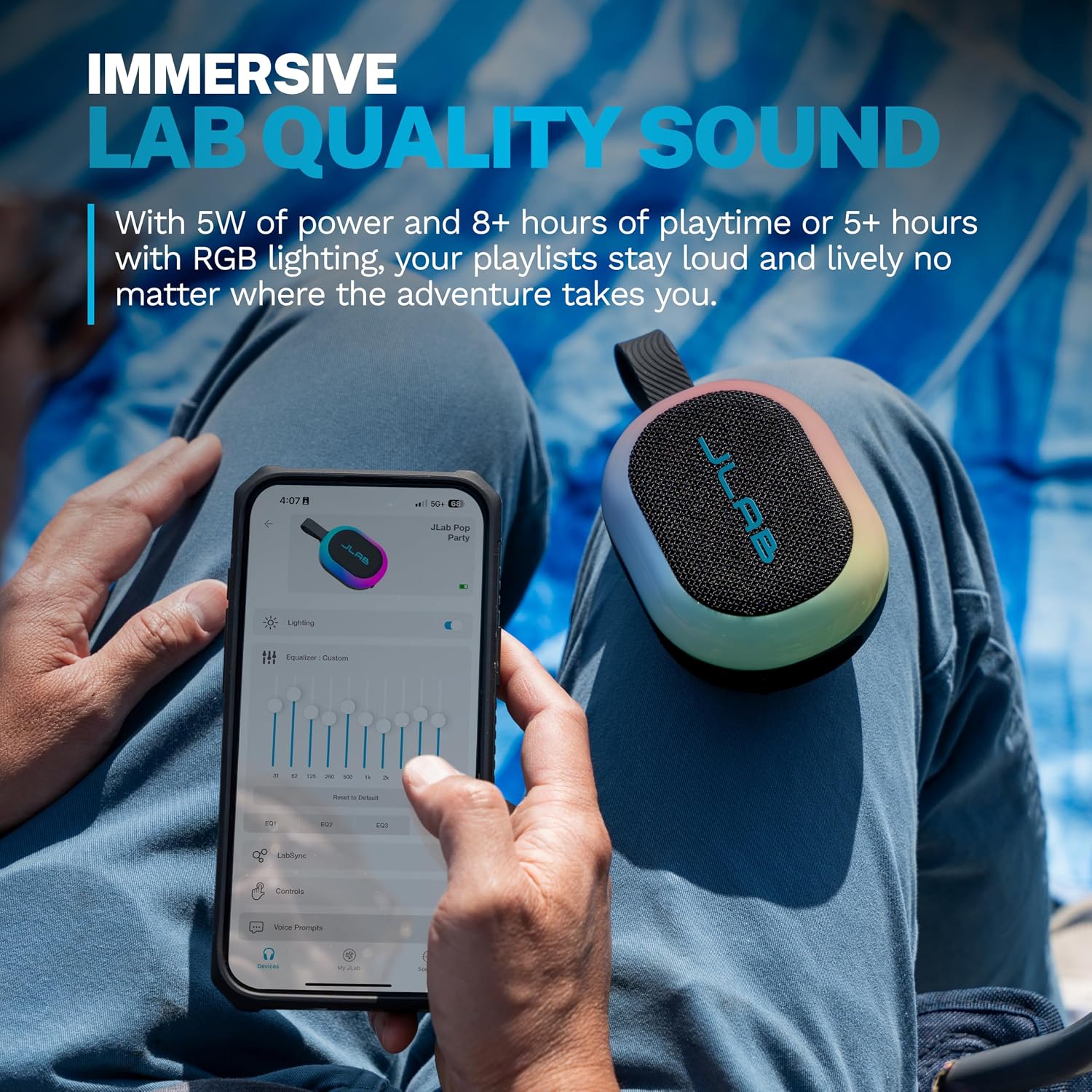 Detalle 2 de JLab Pop Party enceinte Bluetooth 5W