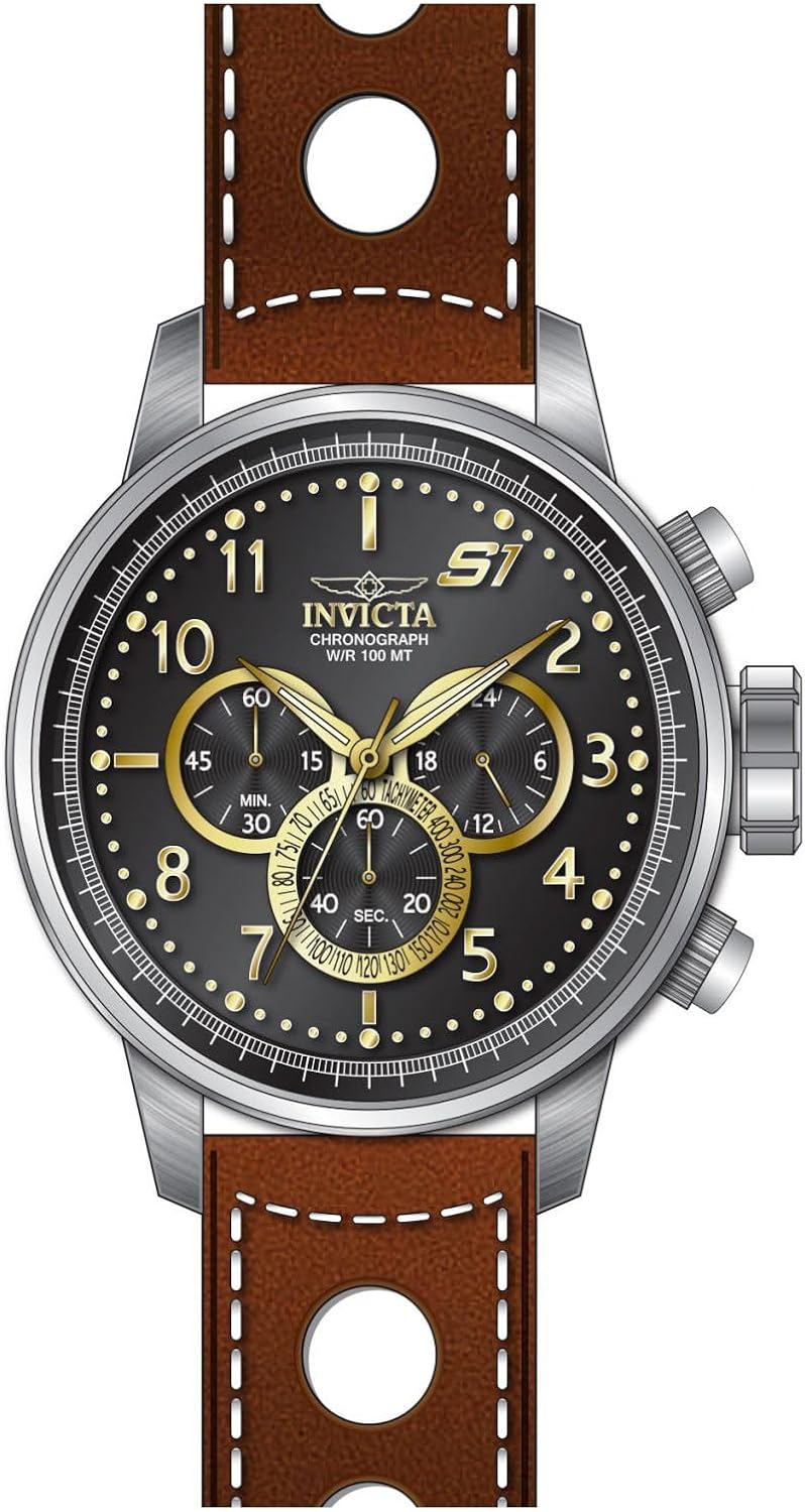 Detalle 2 de Invicta S1 Rally Montre Homme 48 mm – Quartz, acier inoxydable, noir