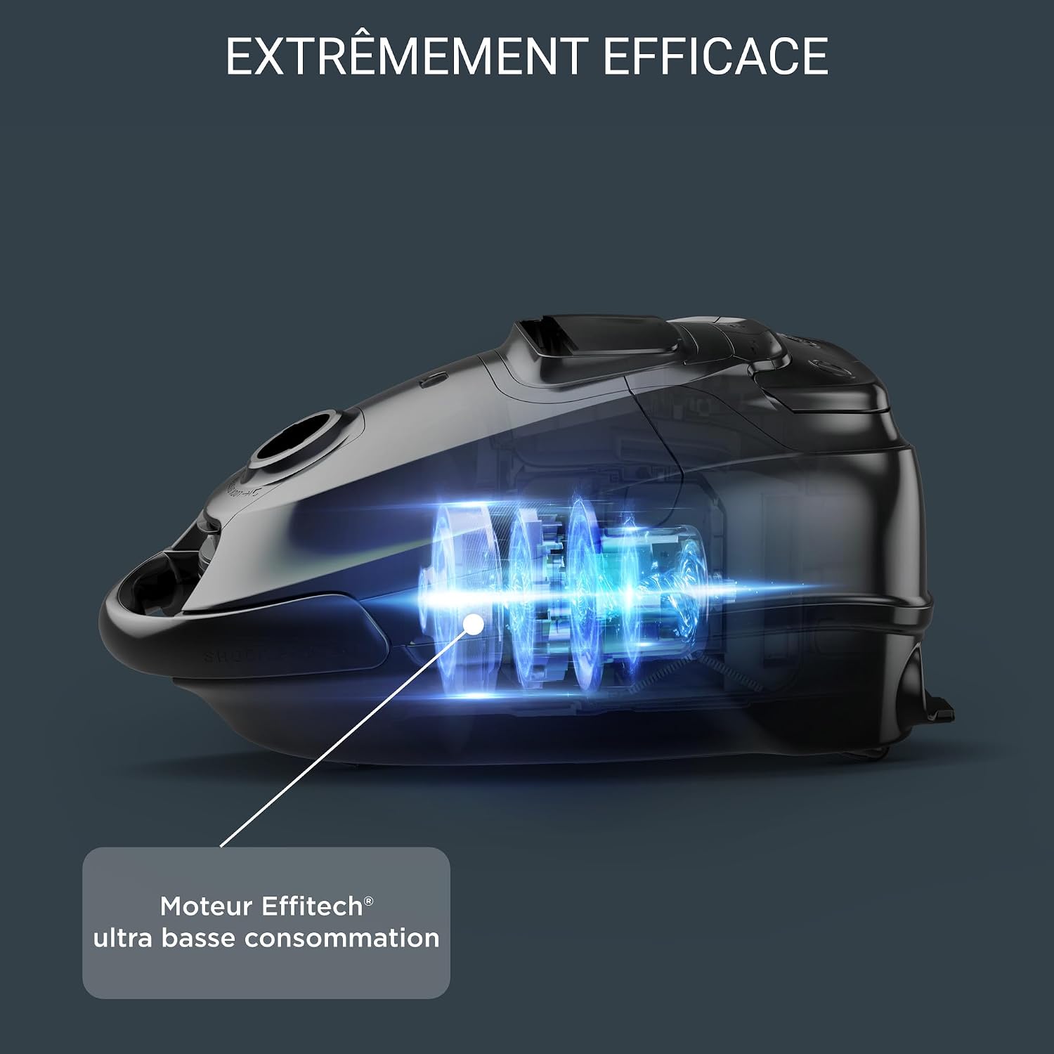 Detalle de Rowenta Silence Force Effitech RO7474EA avec sac – aspirateur silencieux 57 dB(A), 4,5 L (rouge Tanin)