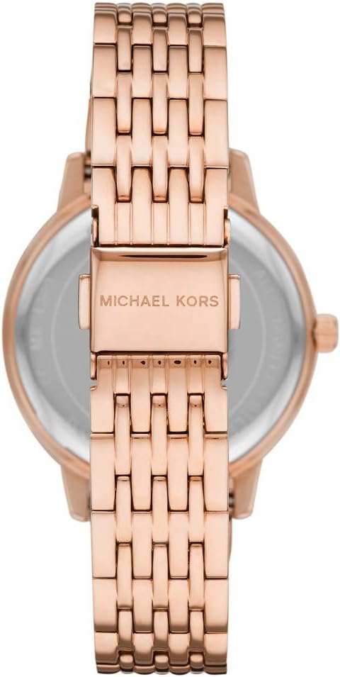 Detalle 2 de Michael Kors Montre Melissa pour Femme – Montre quartz 3 aiguilles, bracelet acier inoxydable, cadran rose gold, 36 mm
