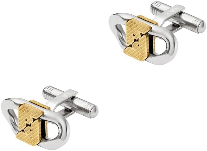 Detalle 2 de Emporio Armani Boutons de manchette en acier inoxydable bicolore pour hommes