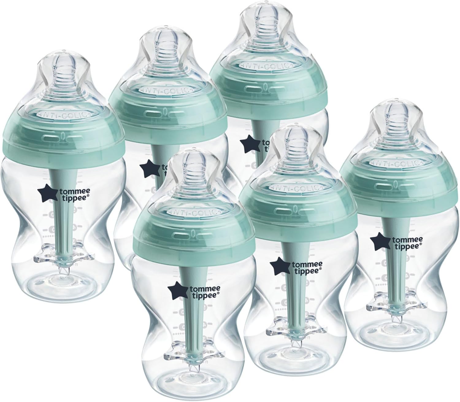 Detalle de Tommee Tippee Biberons Anti-Colique 260 ml (lot de 6) avec tétine à forme de sein