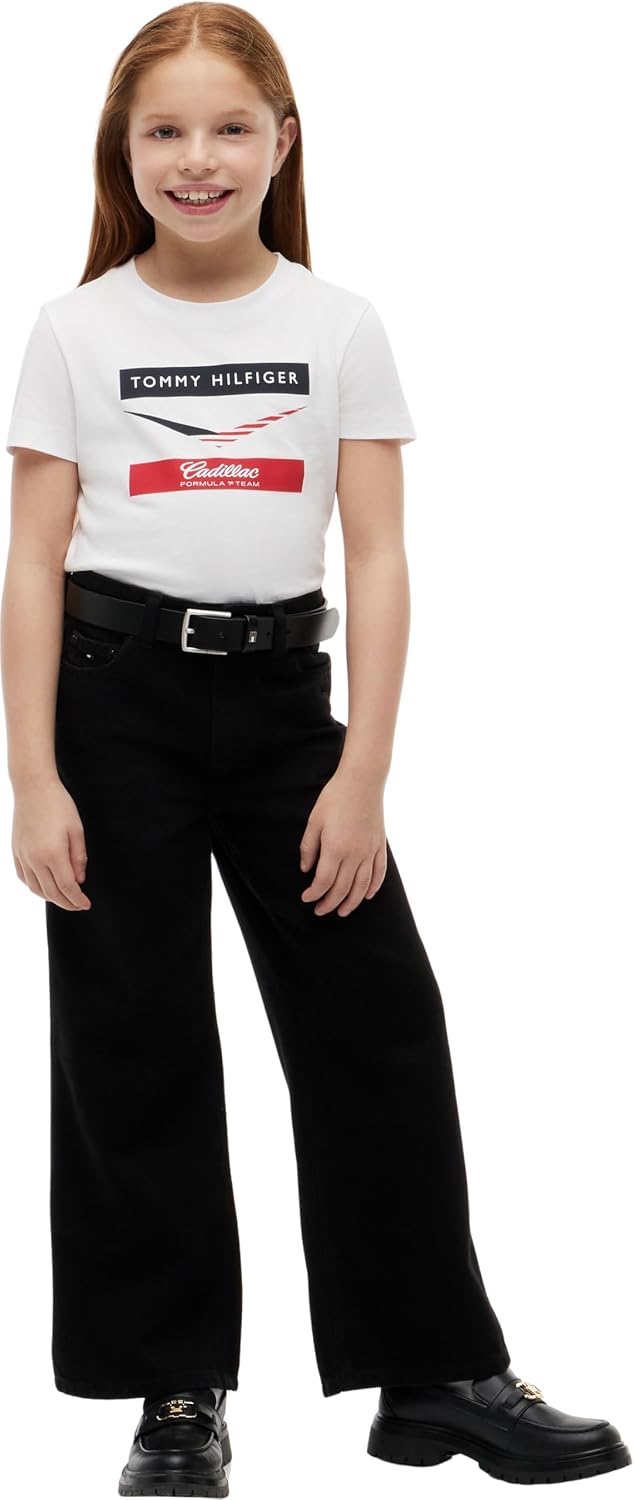 Detalle 2 de Tommy Hilfiger Enfants T-shirt unisexe manches courtes TH X Cadillac F1 Chevron coton