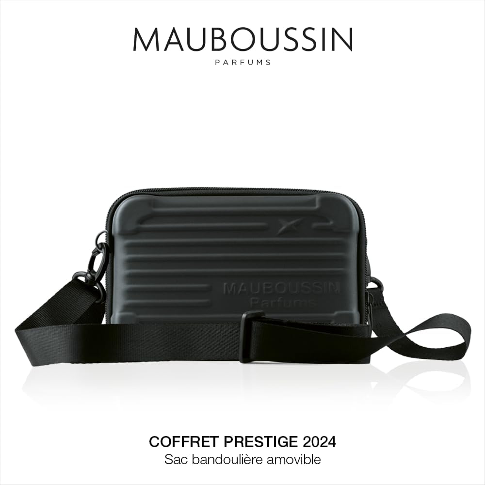 Detalle 2 de Coffret Prestige Private Club Mauboussin : Eau de Parfum 100 ml, gel douche 75 ml, travel spray 20 ml & sac bandoulière
