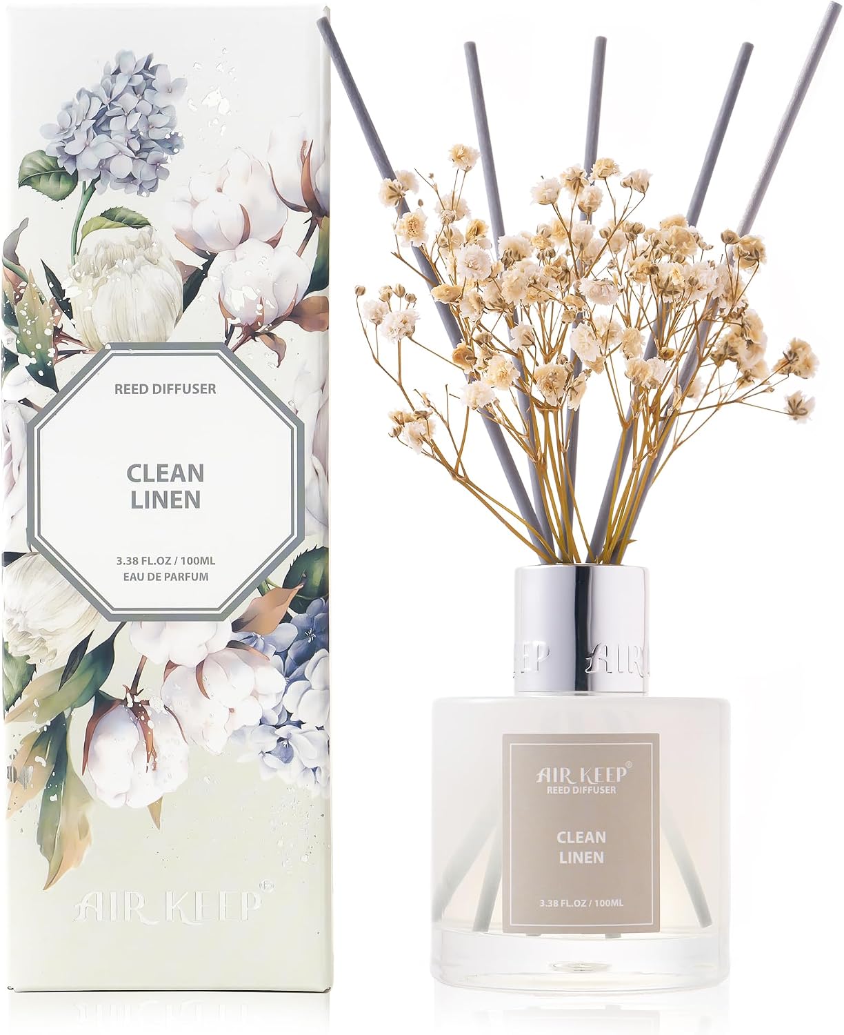 Detalle de Airkeep Diffuseur de Parfum Clean Linen — 100 ml avec 8 bâtonnets