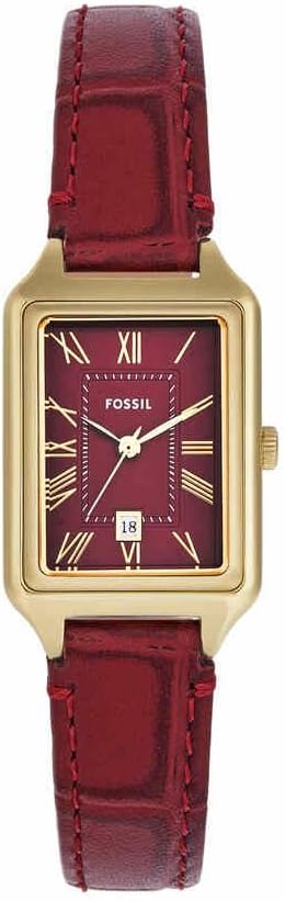 Detalle de Montre Fossil Raquel pour femmes à quartz, bracelet cuir ou acier inoxydable