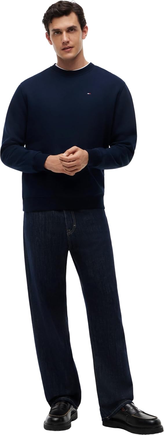Detalle 1 de Tommy Jeans Sweat homme Regular Fit Flag Fleece col ras-du-cou