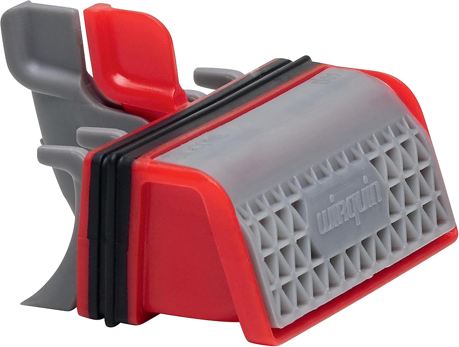 Detalle de Wirquin 30723382 Membrane Slim+ avec filtre à cheveux amovible pour évacuation bonde de douche – rouge et gris