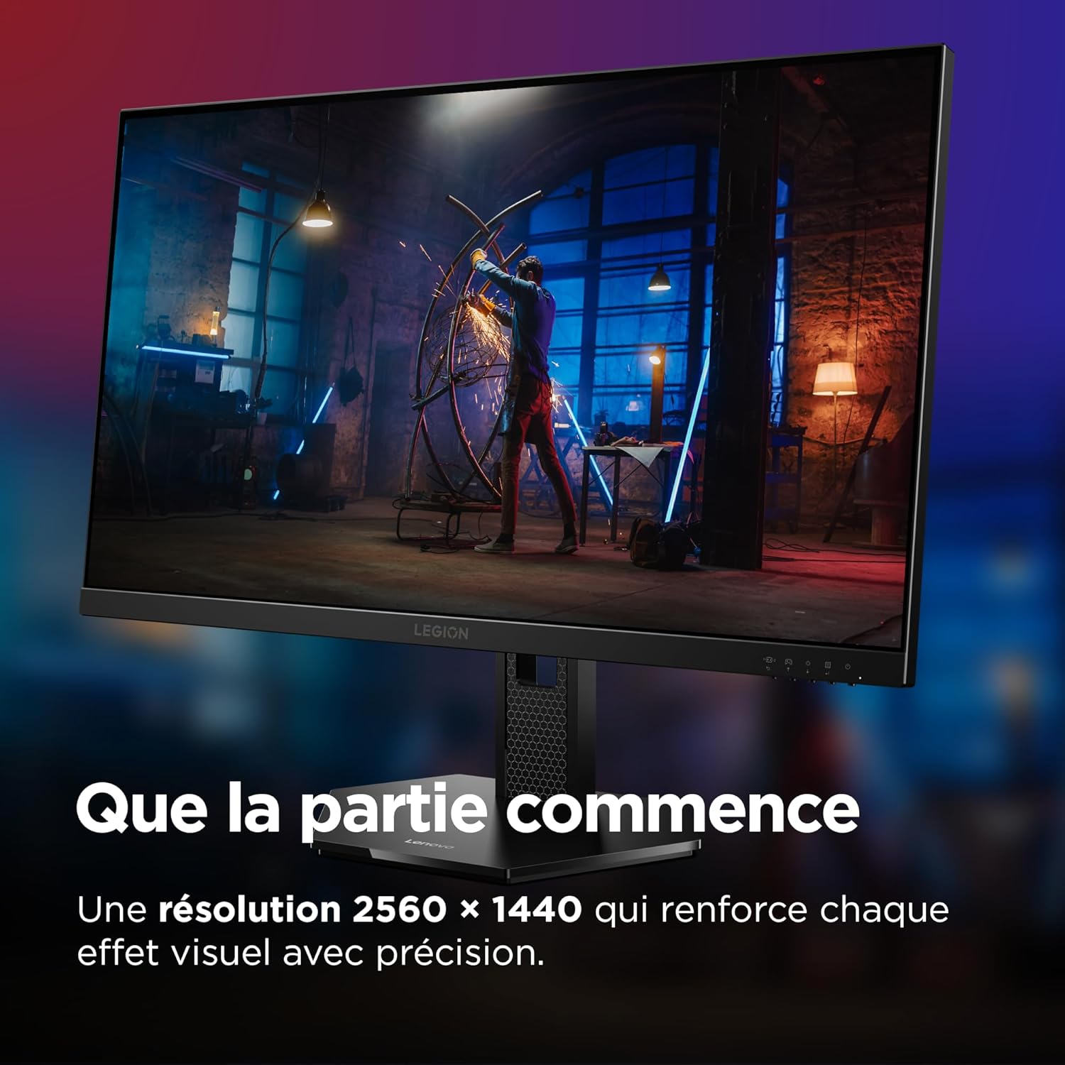 Detalle de Lenovo Legion 27Q-10 — Écran gaming de 27 pouces QHD avec Eyesafe, 240 Hz et IPS