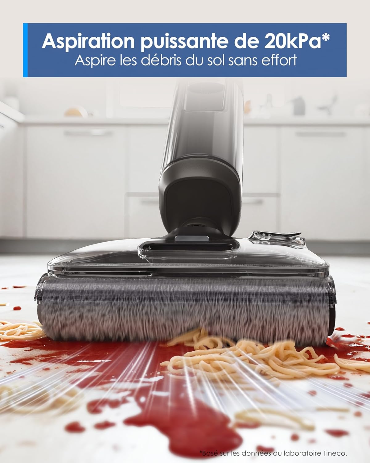 Detalle 2 de Tineco Floor One i6 Stretch — Aspirateur Laveur sans Fil 2 en 1, traction 20 kPa et séchage rapide