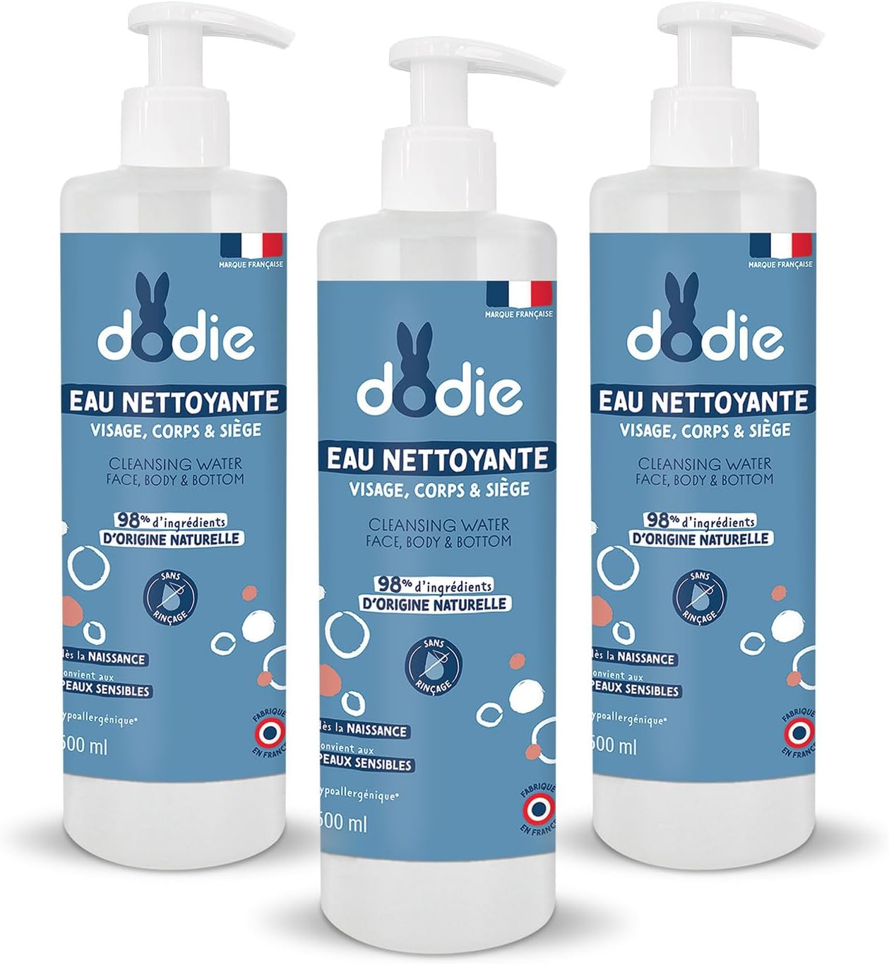 Detalle de Dodie Eaux Nettoyantes 3 en 1 500 mL