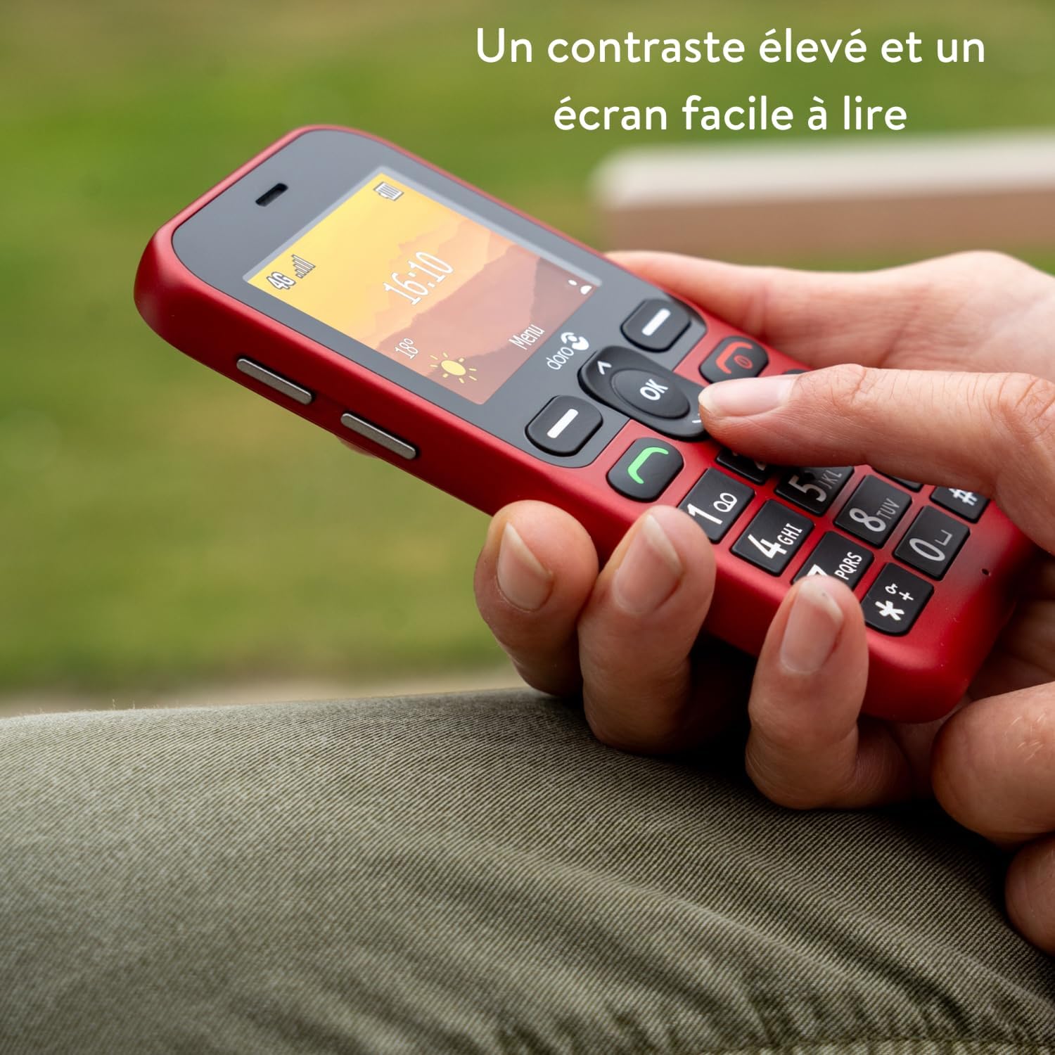Detalle de Doro Leva L10 — Téléphone Portable Senior 4G, Grand Écran et Assistance SOS