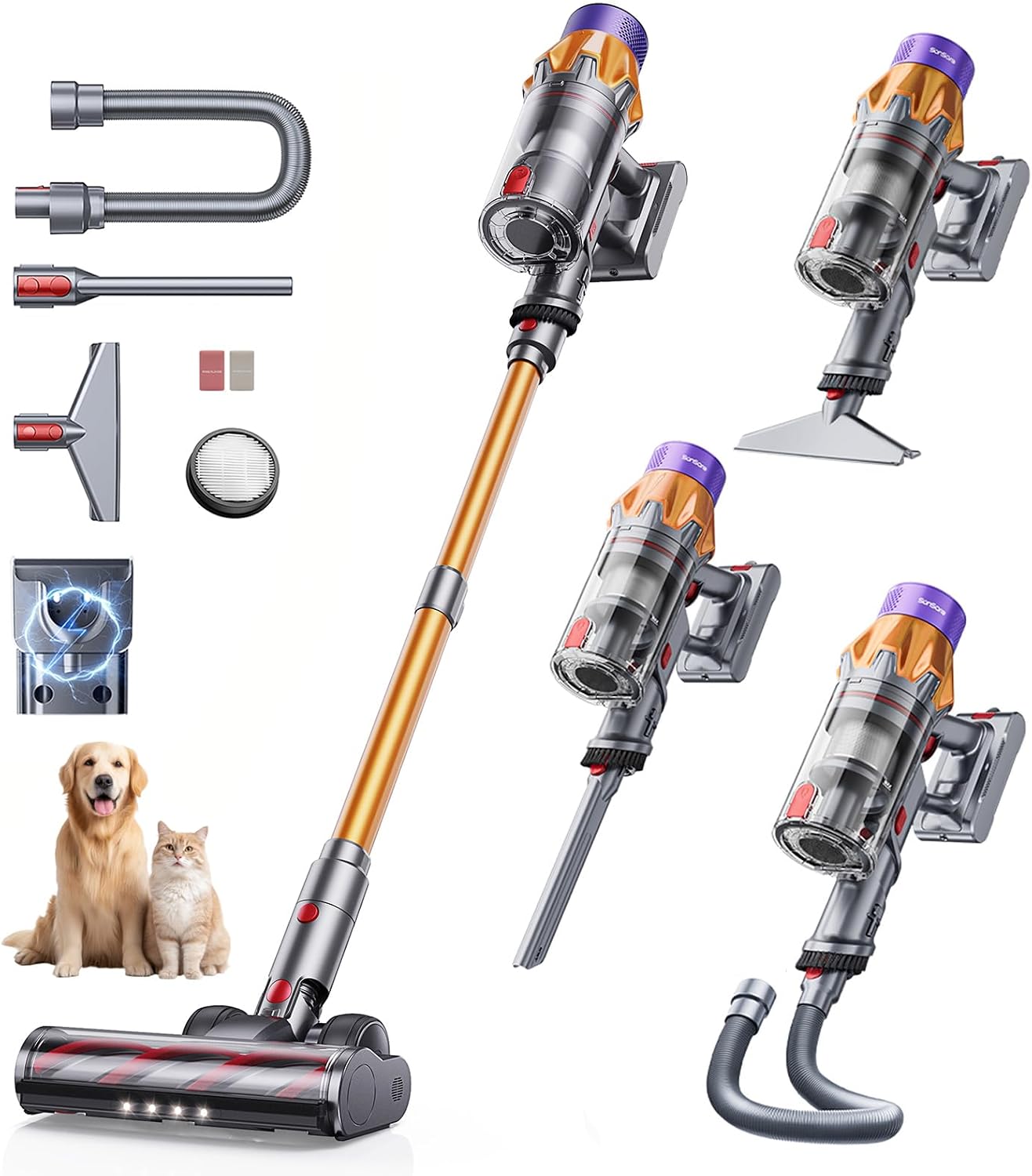 Detalle de SunSare X7A Pro aspirateur balai 50 kPa