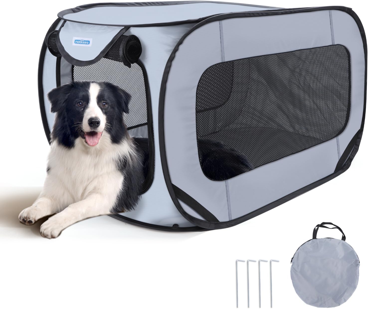 Detalle de Nobleza Cage Portative pour Chien/Chat de Voiture et Parc Pliable – 93 × 54 × 54 cm, Oxford Imperméable