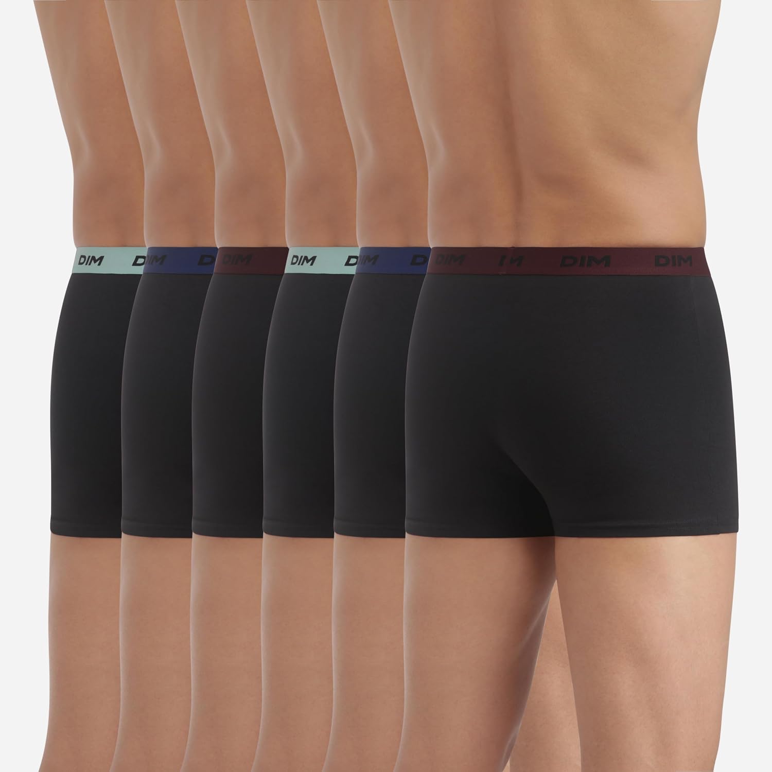Detalle de DIM Boxer Homme Mix and Colors Coton Stretch Confort (lot de 6)