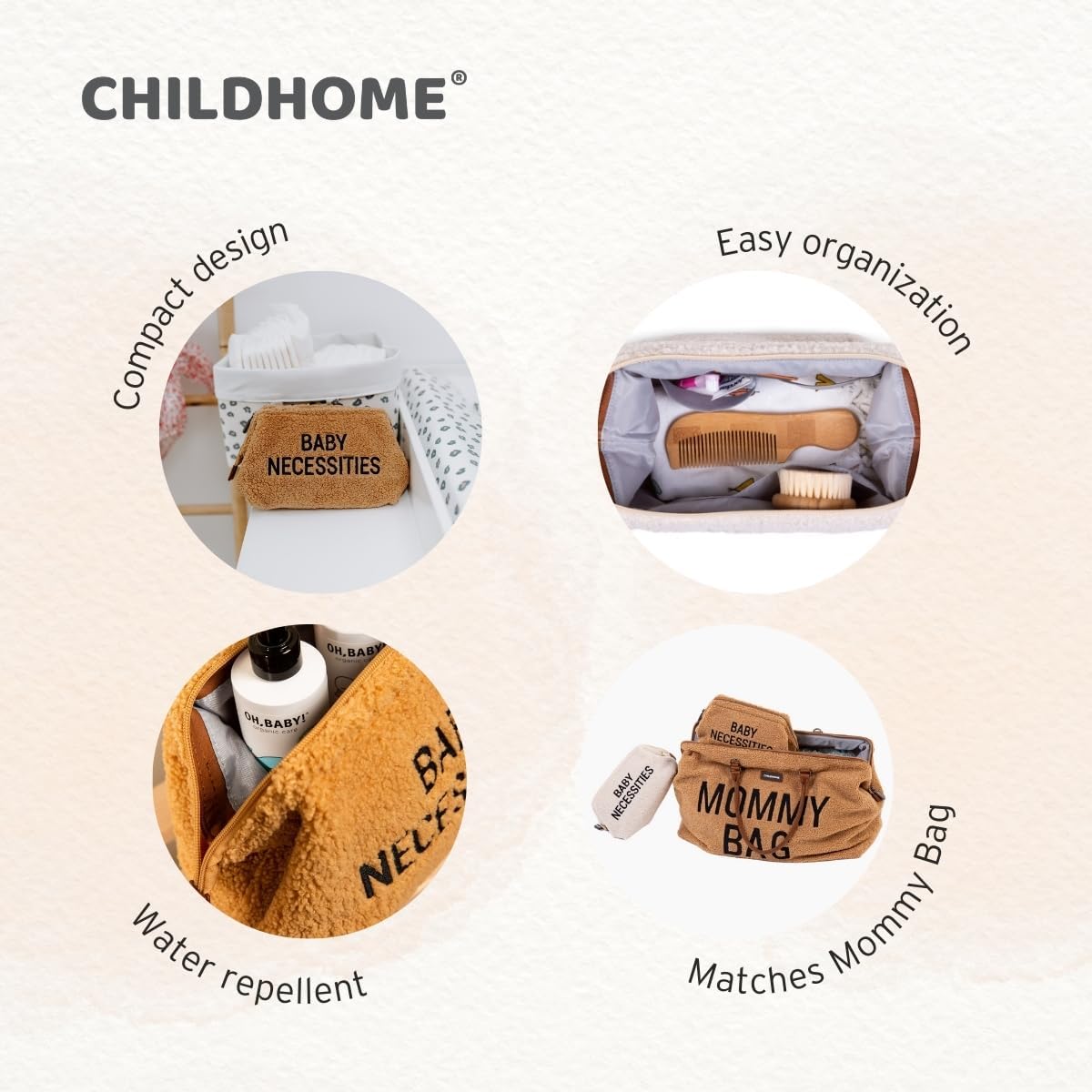 Detalle de CHILDHOME – Trousse de toilette bébé/enfant déperlante Pochette Toilette Leopard
